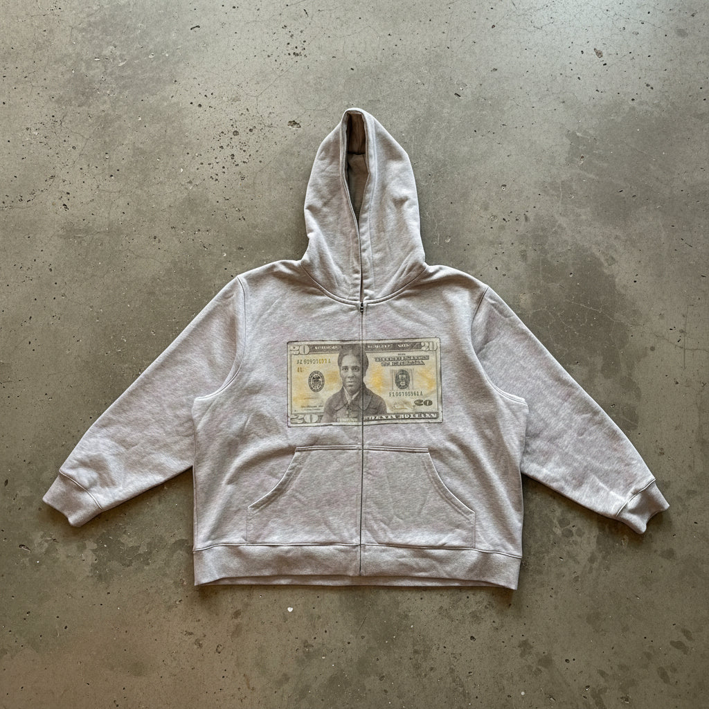 Harriet Tubman 20$ Bill Cropped Hoodie